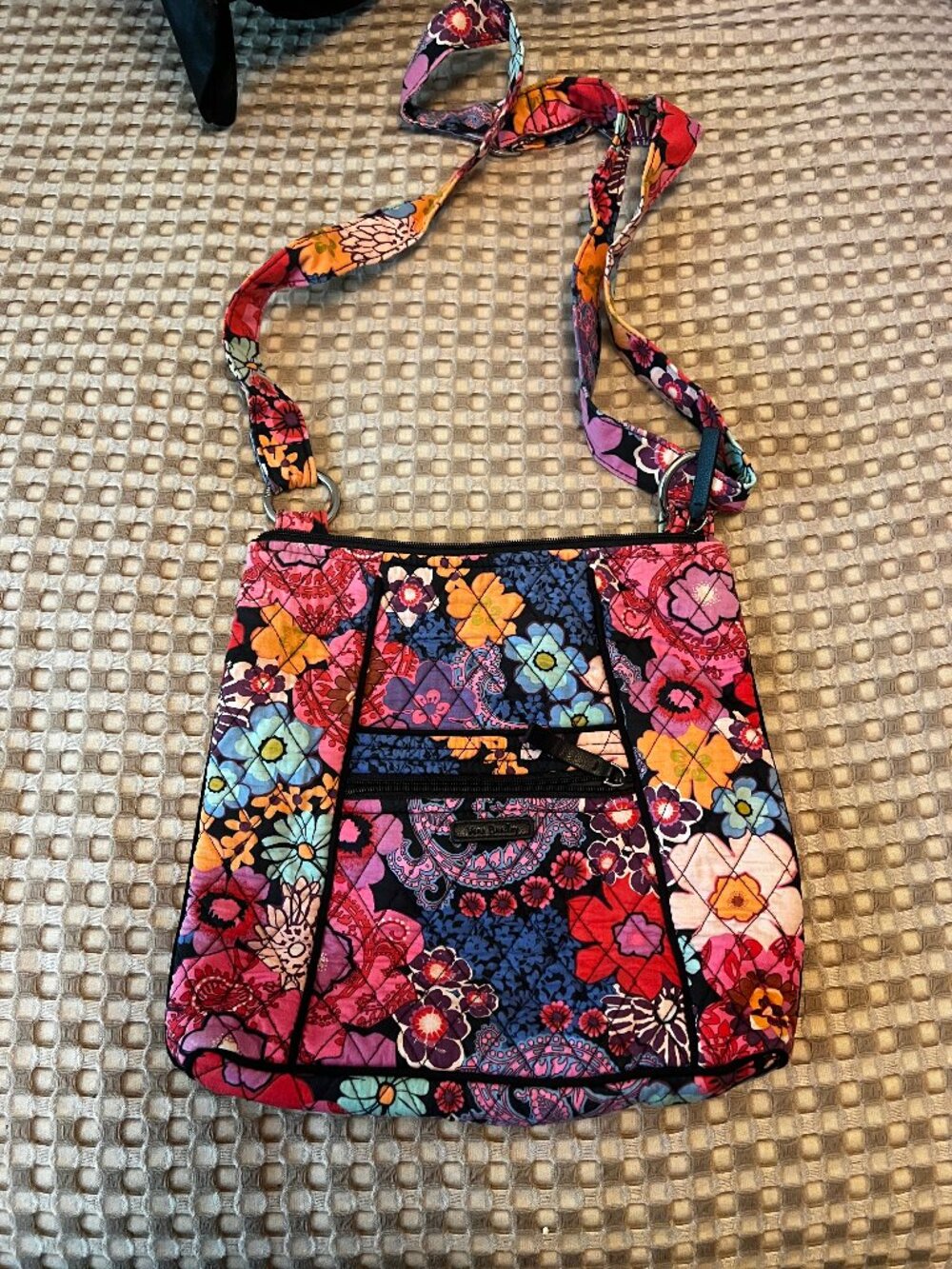 Vera Bradley Hipster Crossbody Purse in Floral Fiesta, Retired Pattern